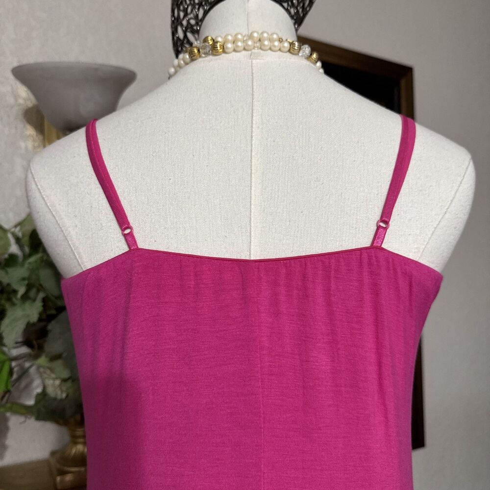 Vintage Y2K Bubblegum Pink Cami Tank Top Women’s Size M Adjustable Strap Formal - Picture 8 of 11